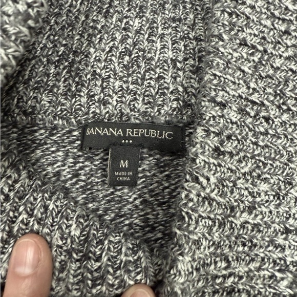 Banana Republic Gray Marled Shawl Pullover Women’s Sweater - Picture 4 of 5